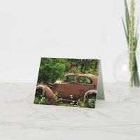 Antikes Auto Dankeschön-Karte