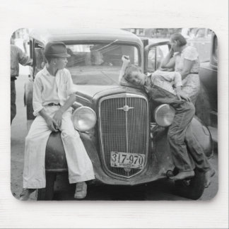 Antikes Auto, Familie der Großen Depression, 1930e Mousepad