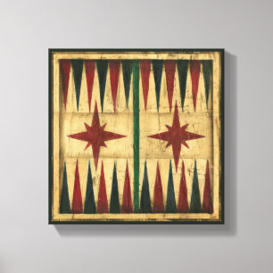 Antikes Backgammon-Spiel-Brett durch Ethan Harper Leinwanddruck