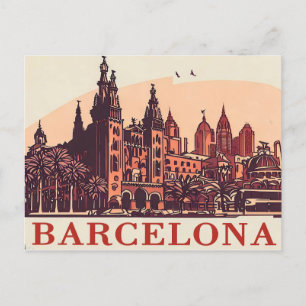 Antikes Barcelona Spanien Postkarte