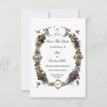 Antikes Barock Rokoko Florales Kartuschen Hochzeit