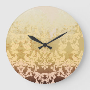 Antikes barockes Muster, ornamentaler Luxus. Große Wanduhr