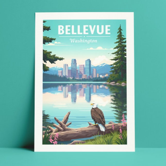 Antikes Bellevue Washington Postkarte (Von Creator hochgeladen)