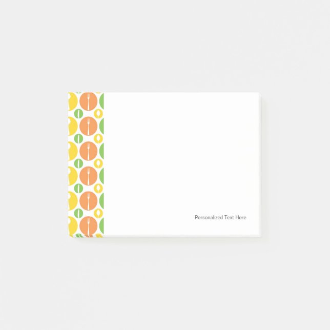 Antikes Besteckmuster Post-it Klebezettel (Vorderseite)