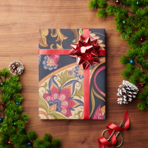 Antikes Blumen nahtloses Paisley-Muster. Geschenkpapier