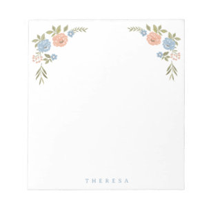 Antikes Blumen Notizbuch Notizblock