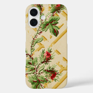 Antikes Blumen-Rosen-Gitter-Wallpaper-Muster title_seo2