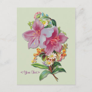 Antikes Blumenbouquet Postkarte