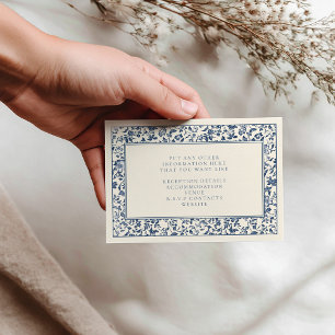 Antikes Blumendelftware die Details Floral Begleitkarte