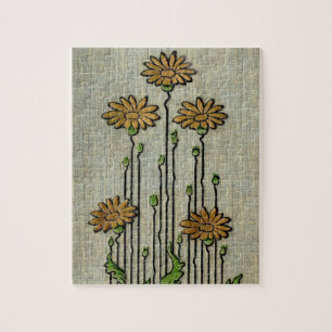 Antikes Blumengarten-Gänseblümchen-Blumenmuster