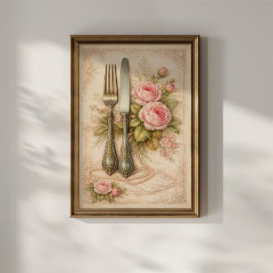Antikes Blumengeschirr Poster