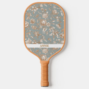 Antikes Blumengrau Blauer Tollpatsch Paddel Pickleball Schläger