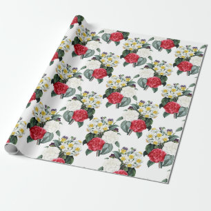 Antikes Blumenmuster Geschenkpapier