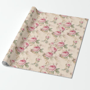 Antikes Blumenmuster Geschenkpapier