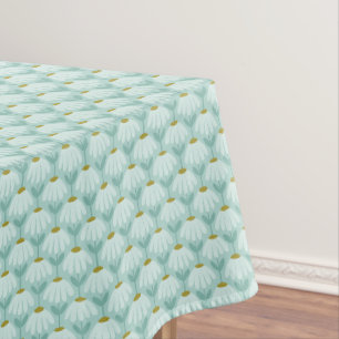 Antikes Blumenmuster Margeriten Teal Blau & Oliv Tischdecke