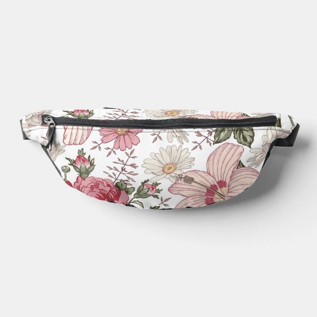 Antikes Blumenmuster mit Rosen Bauchtasche (Ablage )