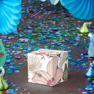 Antikes Blumenmuster mit Rosen Geschenkschachtel