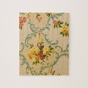 Antikes Blumenmuster Tapete Dekorativ