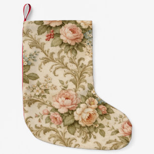 Antikes Blumenmuster Tapete  Kleiner Weihnachtsstrumpf