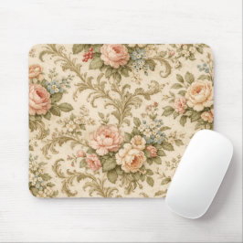 Antikes Blumenmuster Tapete Mousepad