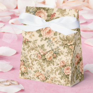 Antikes Blumenrosenmuster Shabby Chic Cottage Geschenkschachtel