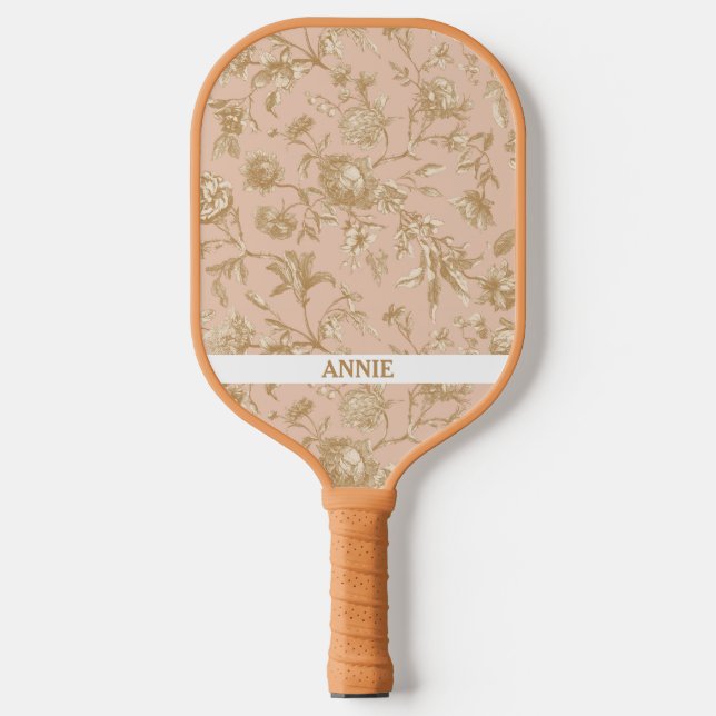 Antikes Blumentoilapaddel Pickleball Schläger (Vorderseite)