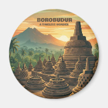 Antikes Borobudur-Tempel Indonesien Sonnenaufgang