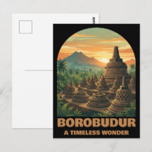 Antikes Borobudur-Tempel Indonesien Sonnenaufgang