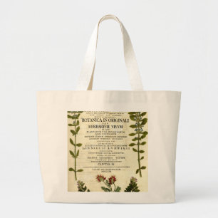 Antikes Botanik-Exlibris Jumbo Stoffbeutel