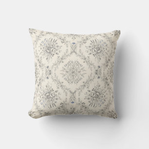 Antikes botanisches Blumengartenmuster Kissen
