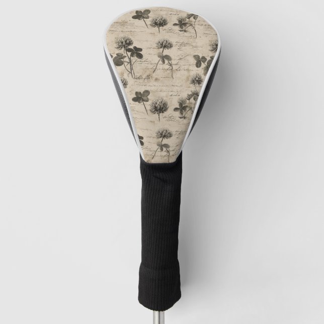 Antikes botanisches Blumenmuster (3) Golf Headcover (Vorderseite)