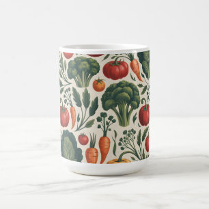Antikes botanisches Gemüsegartenmuster Kaffeetasse