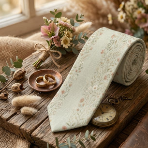 Antikes botanisches Girlandenmuster Krawatte