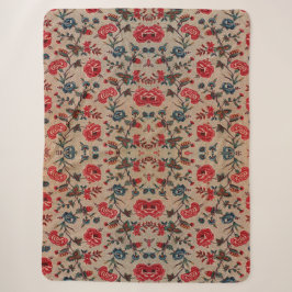 Antikes botanisches Jugendstil-Muster Sherpadecke