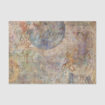 Antikes botanisches Retro-Victorianisches Tissue-P