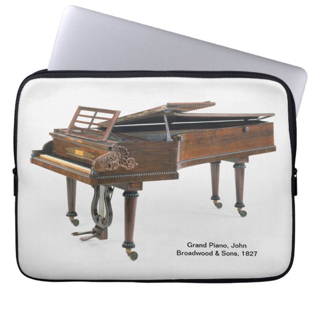Antikes Broadwood Grand Piano Musikinstrument Laptopschutzhülle (Vorderseite)