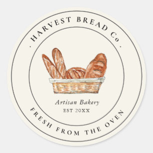 Antikes Brotlaib-Bäckerei-Label Runder Aufkleber