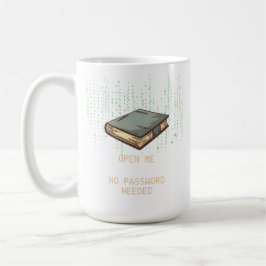 Antikes Buch mit binärem Code-Angebot für Tech Gee Kaffeetasse