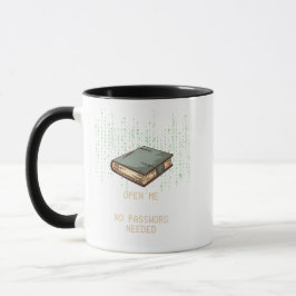 Antikes Buch mit binärem Code-Angebot für Tech Gee Tasse