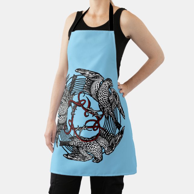 Antikes Buchzeichen Drei Hawks William de Morgan Schürze (InSitu)