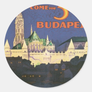Antikes Budapest Ungarn Runder Aufkleber