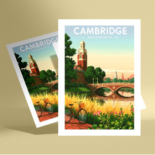 Antikes Cambridge Massachusetts Postkarte