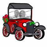 Antikes Car Weihnachts-Foto Fotoskulptur Ornament<br><div class="desc">Passen Sie dieses antike Auto mit Ihrem eigenen Foto für jedes Paar an. Ideal für Jungvermählte und Jubiläen. Ein Weihnachtsgeschenk,  das immer gepflegt wird.</div>