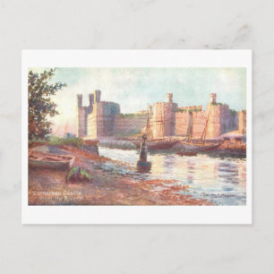 Antikes Carnarvon Castle Postkarte