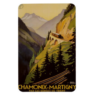 Antikes Chamonix, Mont-Blanc, Frankreich - Magnet