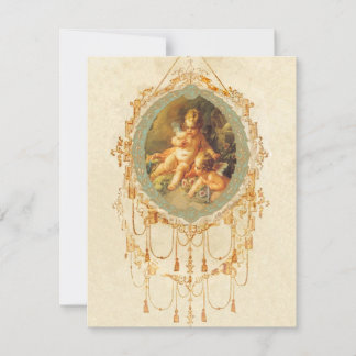 Antikes Cherub-Ornament-Kunst-Design-Einladung Einladung