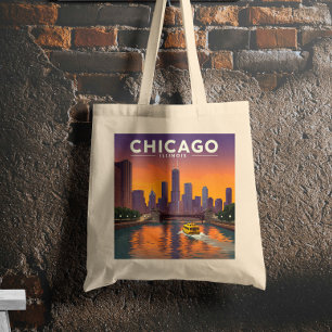 Antikes Chicago Illinois Tragetasche