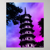 Antikes China Canton die blumige Pagode