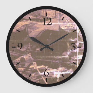 Antikes China Hongkong Hausboote Uhr