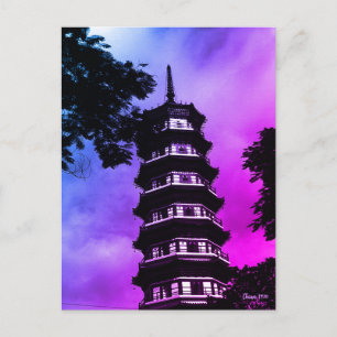 Antikes China Kanton die Blumenpagode Postkarte